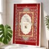 Red Nikah Nama certificate white frame